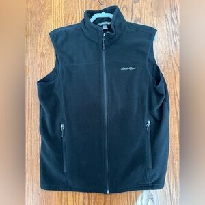 Eddie Bauer Fleece Vest, Black, Size Large